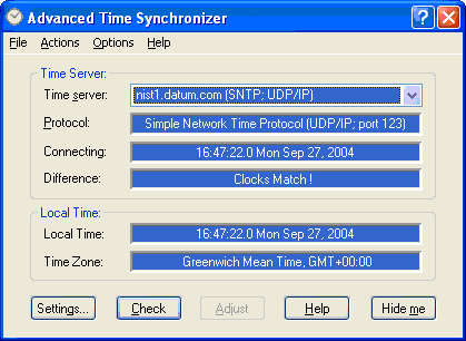 Advanced Time Synchronizer Screenshot