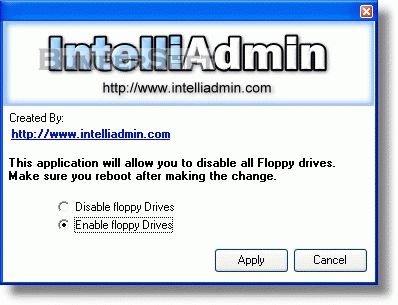 IntelliAdmin Floppy Drive Disabler Screenshot