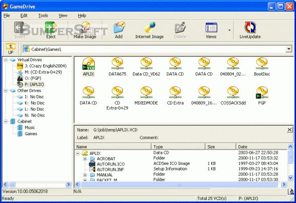 VirtualDrive Pro (formerly GameDrive) Screenshot