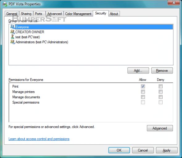 PDF Vista (Server Edition) Screenshot