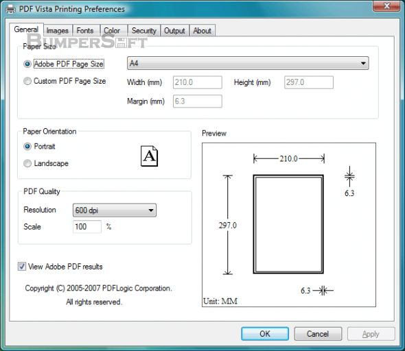 PDF Vista (Workstation Edition) Screenshot