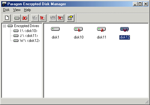 Paragon Encrypted Disk Personal Screenshot