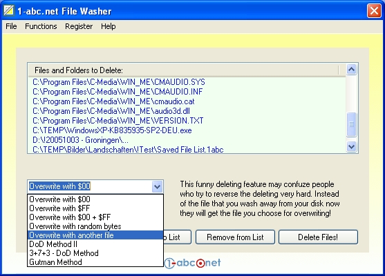 1-abc.net File Washer Screenshot