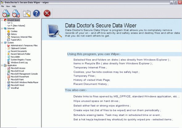 Data Doctor's Secure Data Wiper Screenshot