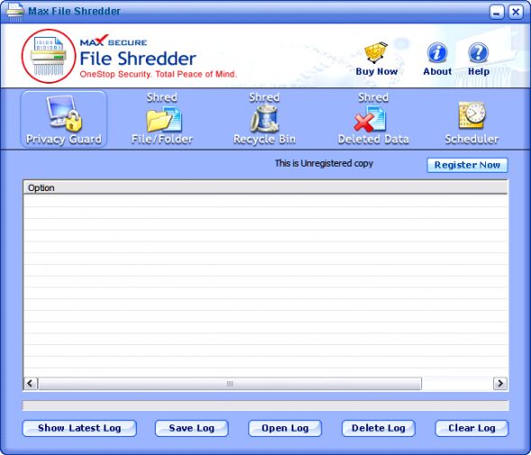 Max File Shredder Screenshot