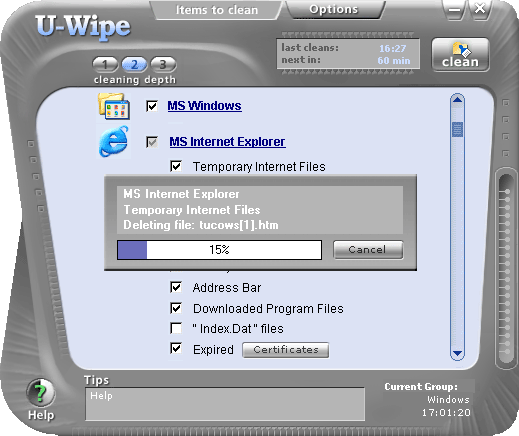 U-Wipe Screenshot