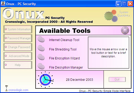 Onux-PC Security Screenshot