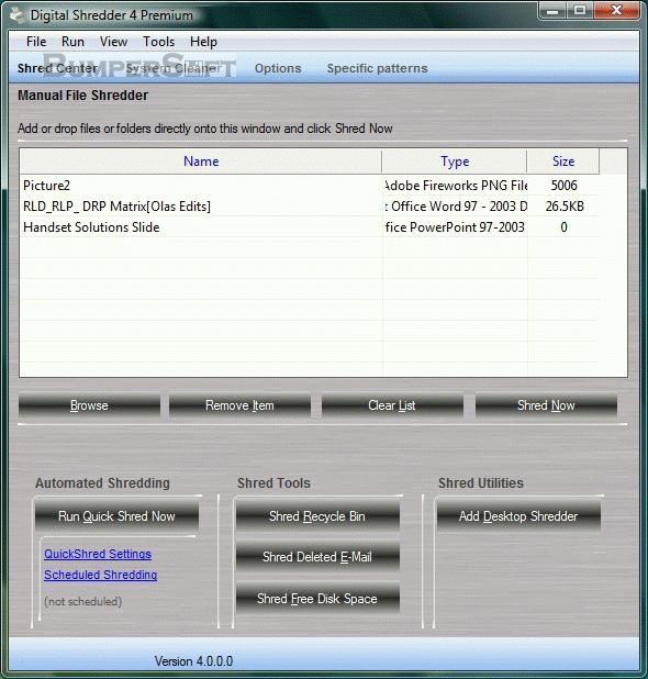 Digital Shredder Premium Screenshot
