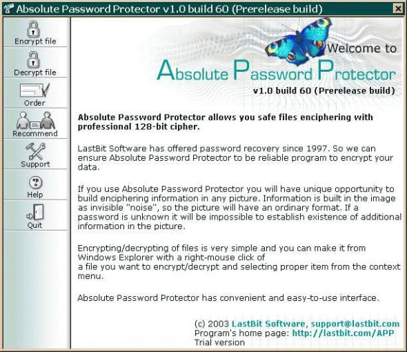 Absolute Password Protector Screenshot