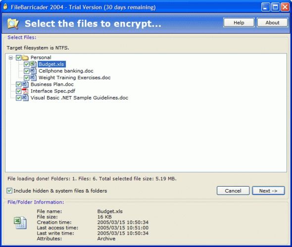 FileBarricader 2004 Screenshot