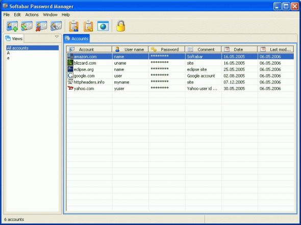 Softabar Password Manager Screenshot