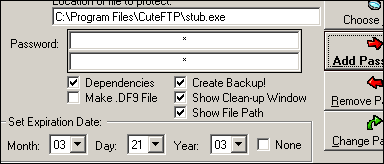 Password Protection System - CD Edition Screenshot