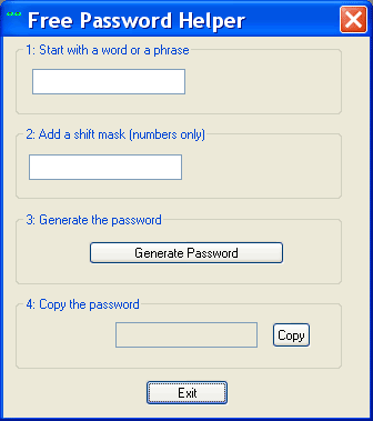 Free Password Helper Screenshot