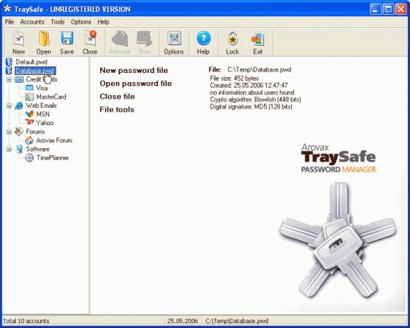 Arovax TraySafe Personal Screenshot
