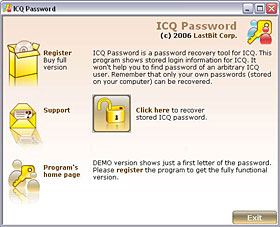 ICQ Password Screenshot