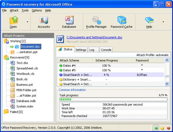 Office Password Recovery Screenshot