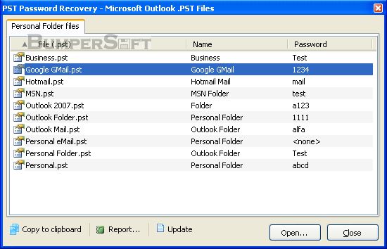 PST Password Recovery Screenshot