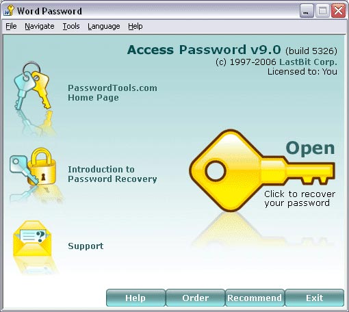 Access Password Screenshot