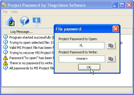 Project Password Screenshot