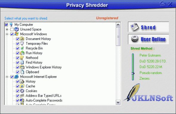 Privacy Shredder Screenshot