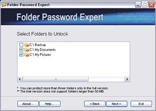 Folder Password Expert Screenshot