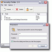 Secure Folders XP Screenshot