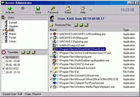 Access Administrator Screenshot