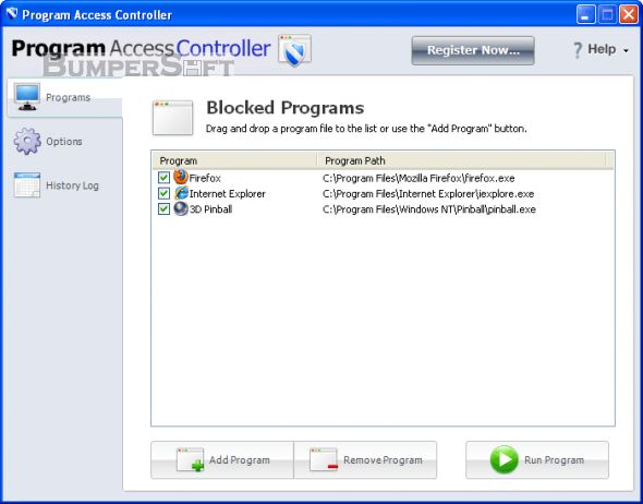 Program Access Controller Screenshot