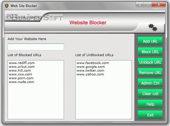 Web Site Blocker Screenshot