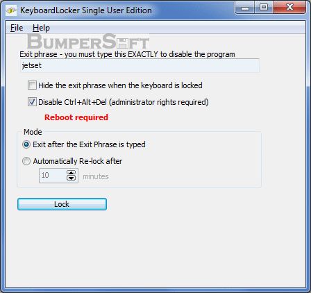 KeyboardLocker Screenshot