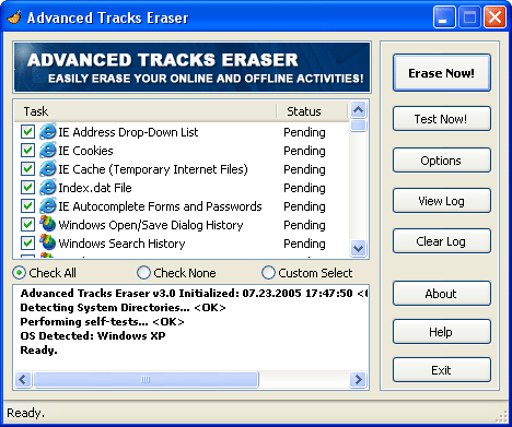 Advanced Tracks Eraser Screenshot