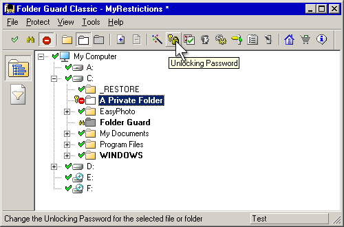 Folder Guard Classic Edition Screenshot
