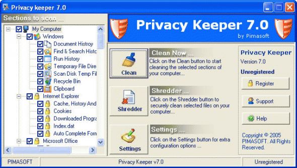 Privacy Keeper Screenshot