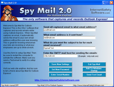 SpyMail For Outlook Express Screenshot