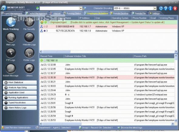 IMonitor Employee Activity Monitor Screenshot