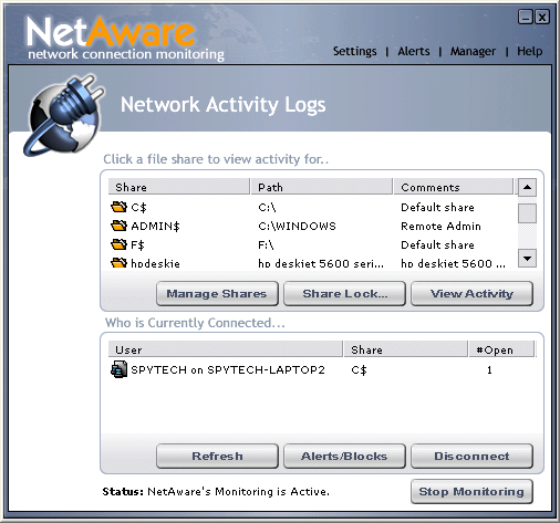 NetAware Screenshot