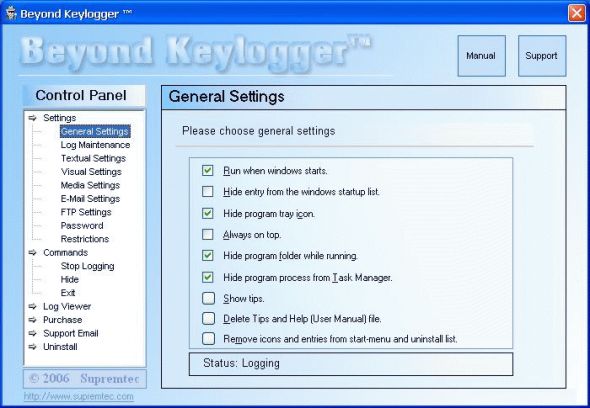Beyond Keylogger Screenshot