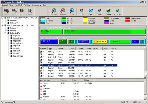 Paragon Hard Disk Manager (Personal) Screenshot