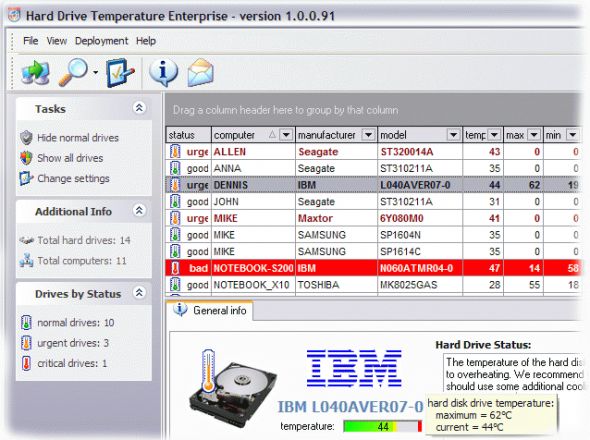 HDD Temperature Enterprise Screenshot