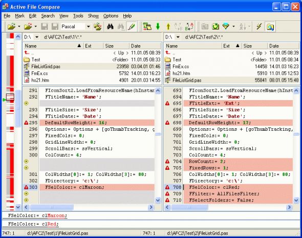 Active File Compare Screenshot