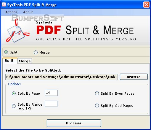 SysTools PDF Split & Merge Screenshot