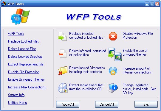 WFP Tools Screenshot