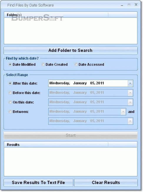 Find Files By Date Software Screenshot