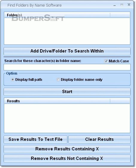Find Folders By Name Software Screenshot