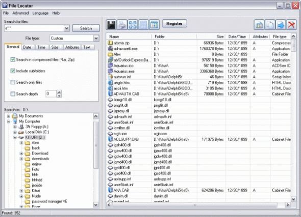 File Locator Screenshot