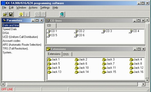 Programmator for Panasonic KX-TA308/616/624 Screenshot