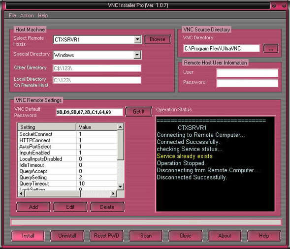 VNC Installer Pro Screenshot