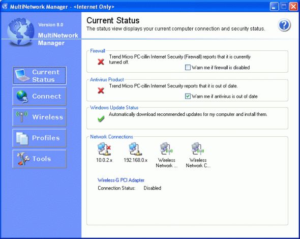 MultiNetwork Manager Pro Screenshot