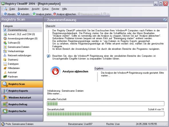 Registry CleanUP 2005 Screenshot
