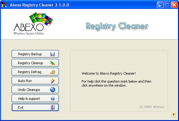 Abexo Free Registry Cleaner Screenshot